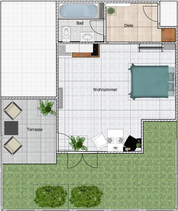 Palmen Apartment Direkt In Bad Aibling Luaran gambar